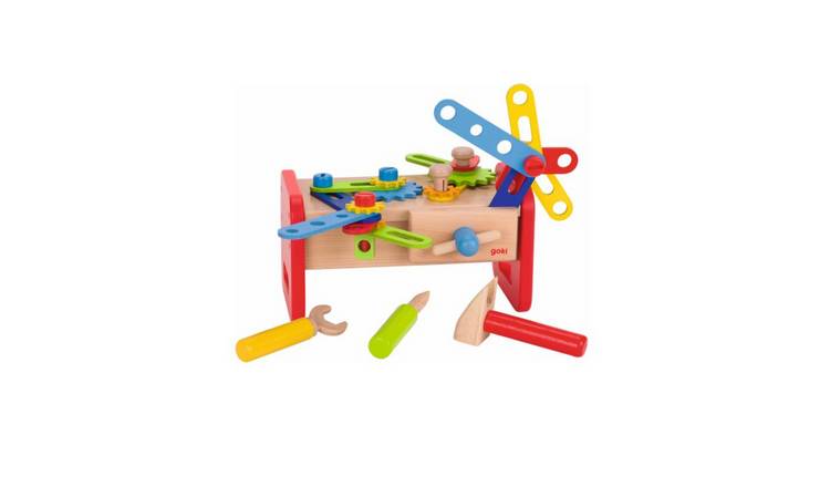 Goki Workbench and Accessories 36 Piece Construction Set