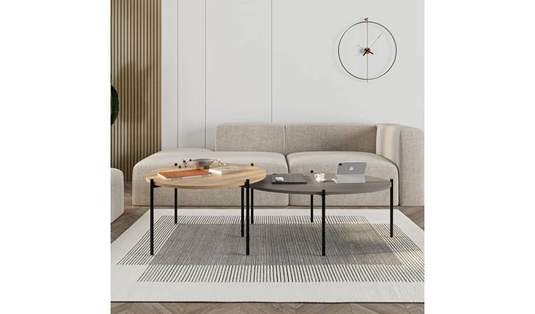 Decortie Odelia Particleboard Nesting Coffee Table Set - Oak