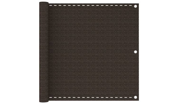 Walplus HDPE Balcony Screen - Brown - 90 x 300 cm