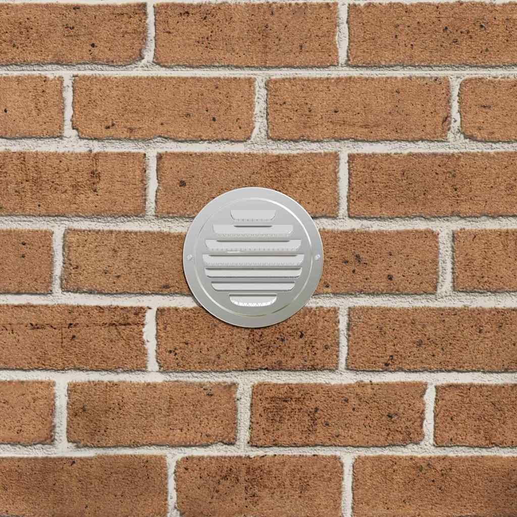 Walplus Pack of 4 100 mm Steel Air Vent Covers - Silver - 14 x 14 x 4 cm - Image 3