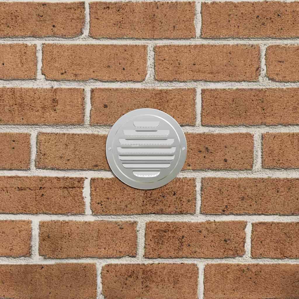 Walplus Pack of 4 100 mm Steel Air Vent Covers - Silver - 14 x 14 x 4 cm - Image 3