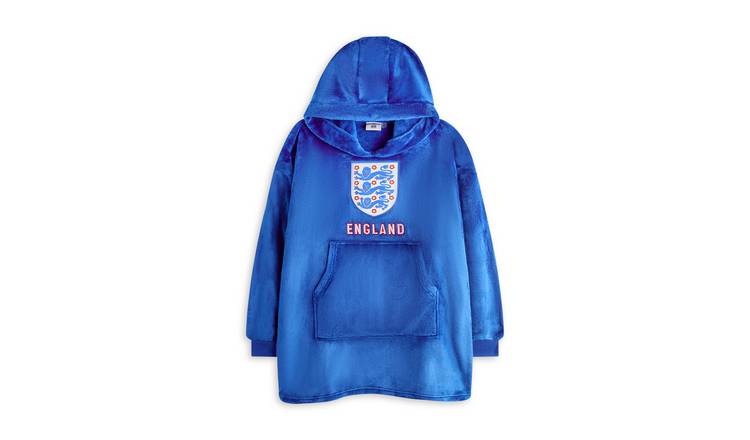 England Football Kids Boys Blanket Hoodie - Blue