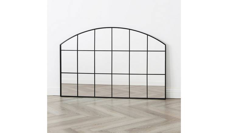 HomeGardenDirect Aion Industrial Arch Framed Mirror 120x80cm - Black