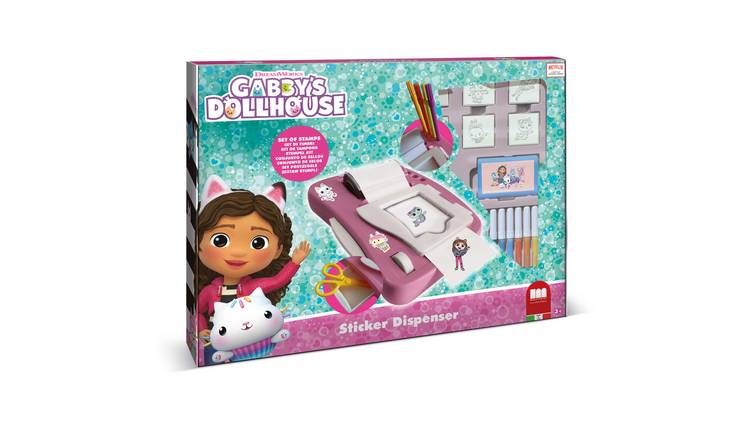 Gabby’s Dollhouse Sticker Machine by Multiprint – Kids Craft & Stationery Set