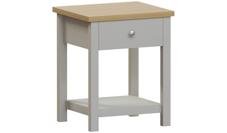Vida Designs Arlington 1 Drawer Side Table - Grey