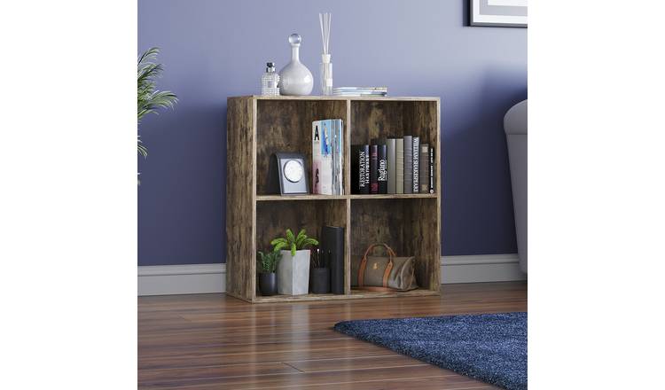Vida Designs Durham 2x2 Cube Storage Unit - Dark Wood