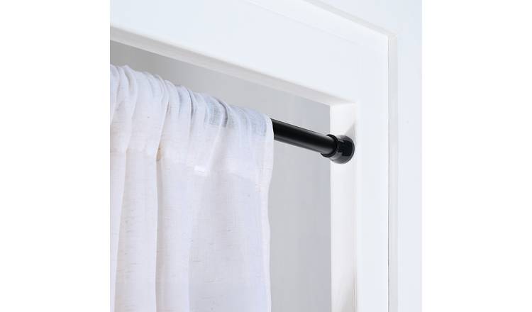 OHS Extendable Tension Curtain Pole 120-220cm - Black