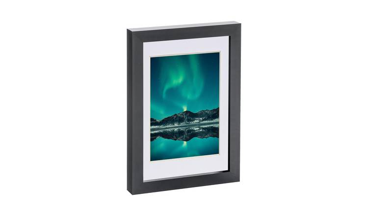 Nicola Spring A5 Photo Frame with 4 x 6" White Mount - Black