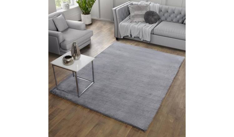 DS Living Dovilla Plush Rug - Silver - 100x60cm