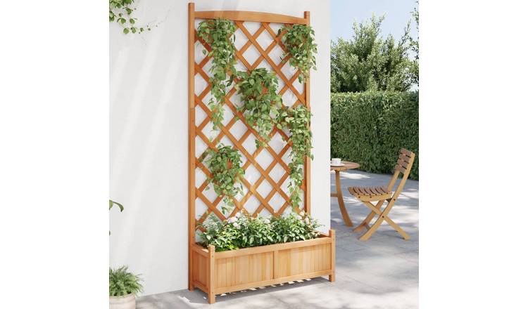 Walplus Firwood Garden Planter - Brown V2 - 90 x 35 x 180 cm