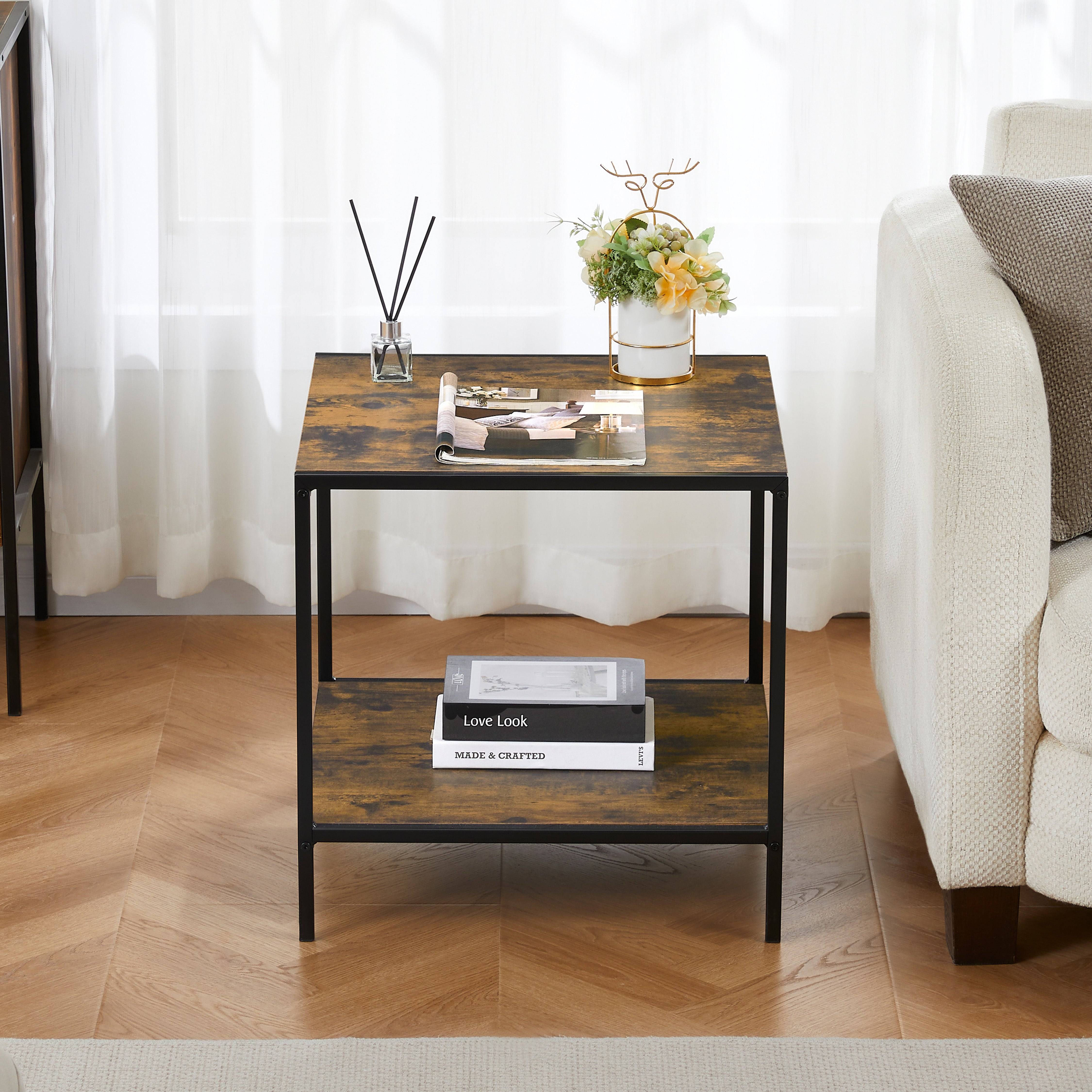Vida Designs Brooklyn End Table - Dark Wood - Image 3