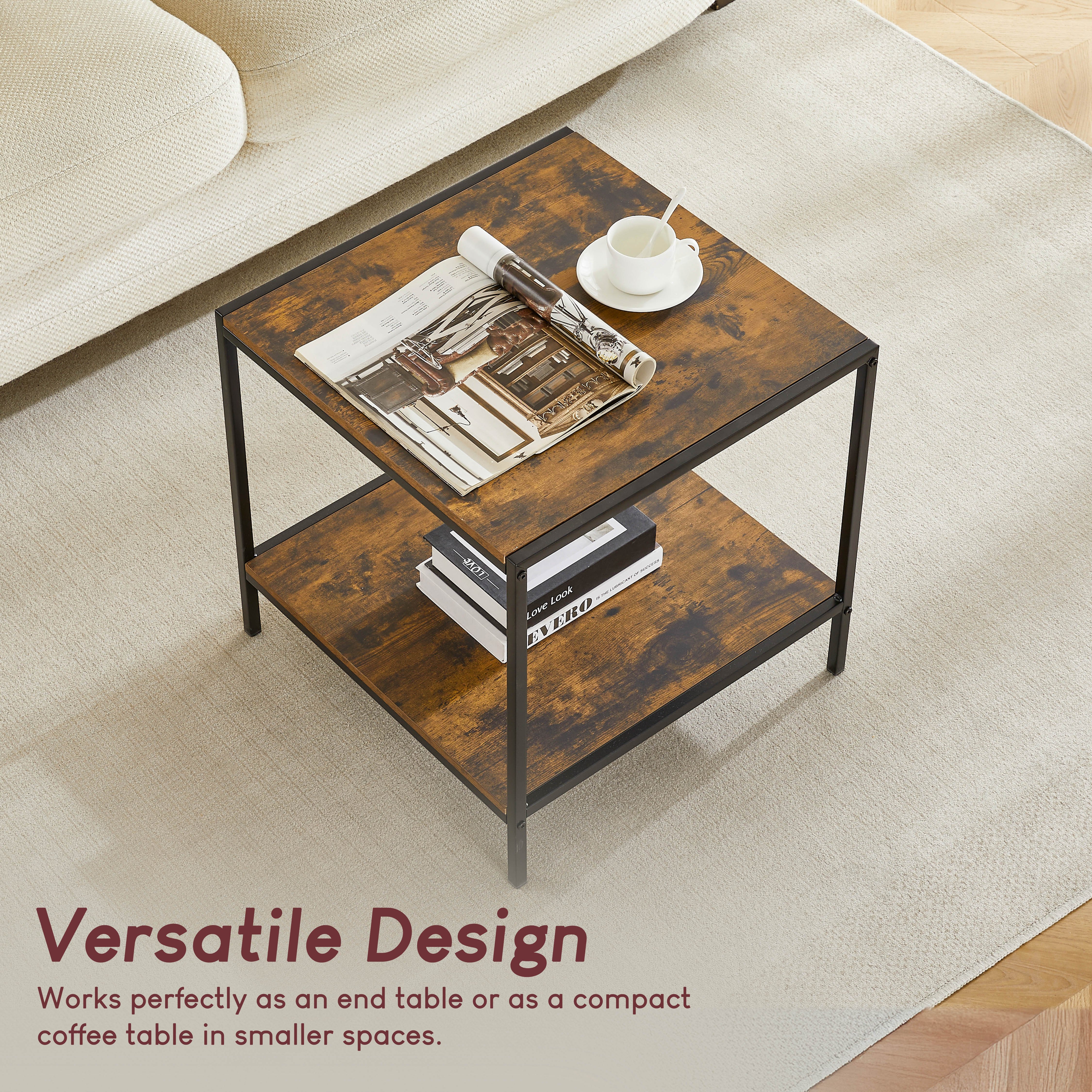 Vida Designs Brooklyn End Table - Dark Wood - Image 5