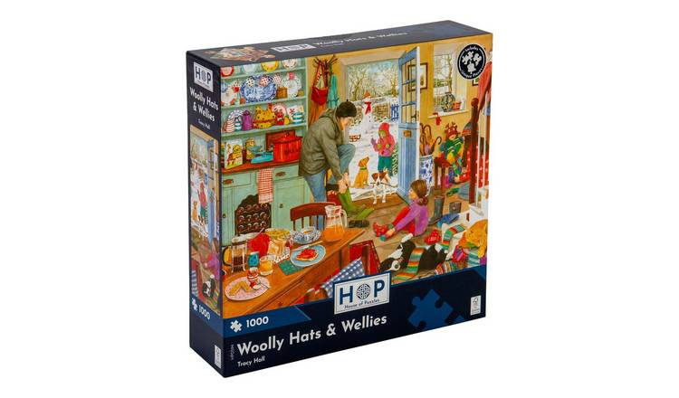 The House of Puzzles Woolly Hats & Wellies 1000 Piece Jigsaw Puzzle