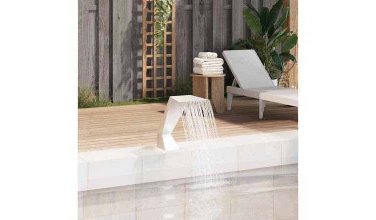 Walplus Stainless Steel Pool Fountain - Silver - 64 x 30 x 52 cm