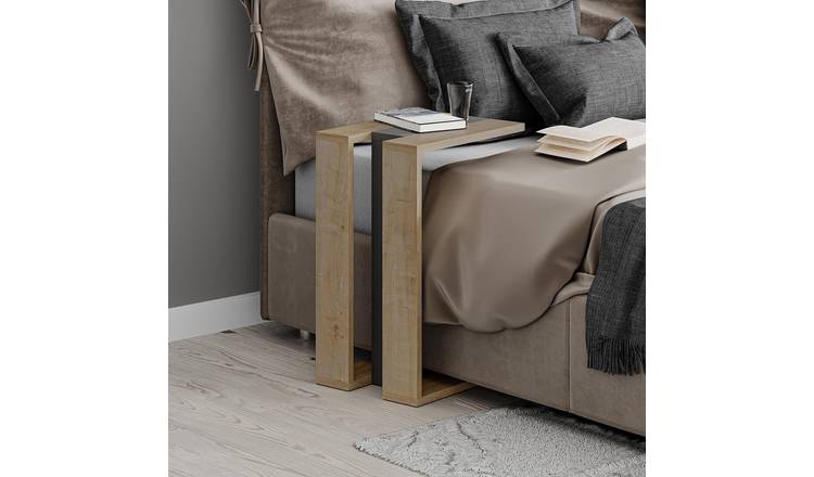 Decortie Muju Particleboard C-Shape Side Table - Oak