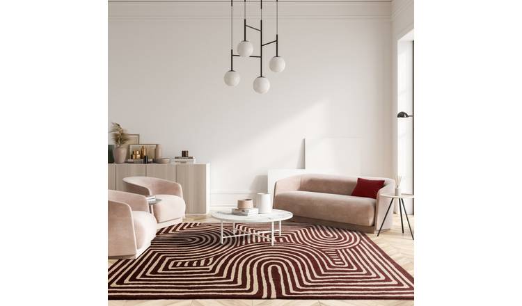 Mega Flooring Brown Handmade Abstract Rug - 160 x 230cm