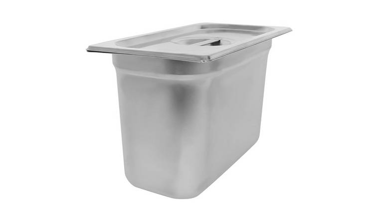 Argon Tableware Steel Gastronorm Container with Lid 1/3 - 7.25L