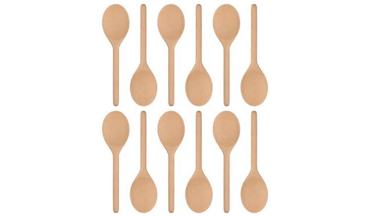 Argon Tableware Wooden Cooking Spoons - Pack of 12