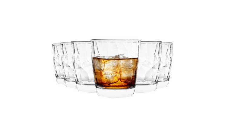 Bormioli Rocco Diamond Water Glasses - Clear - Pack of 6