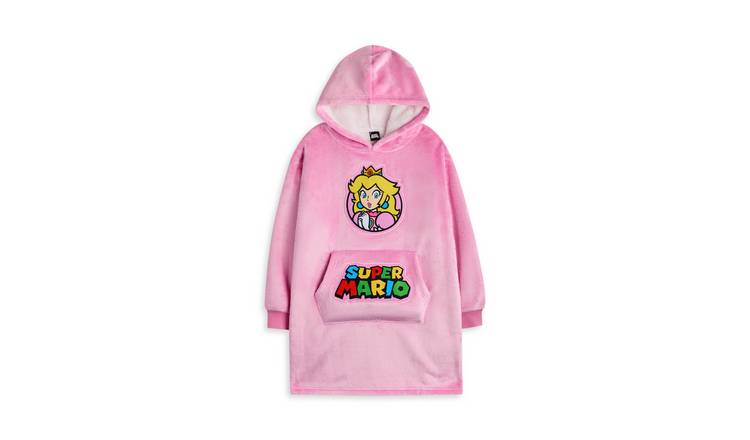 Nintendo Princess Peach Kids Girls Blanket Hoodie 6-8 Years - Pink