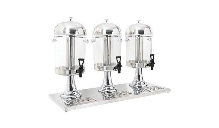 Walplus Stainless Steel Triple Juice Dispenser 8 L - 86 x 35 x 57 cm