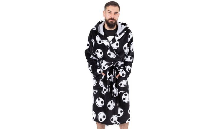 Disney The Nightmare Before Christmas Adult Small Mens Bathrobe - Black