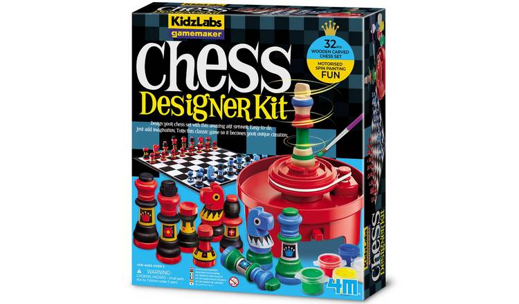 4M KidzLabs Gamemaker - Motorised Spin/Chess Designer Kit - 5 Years +