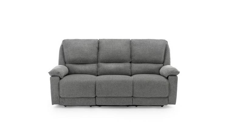 Furniture Online Sydney Manual Recliner 3 Seater Linen Sofa – Grey