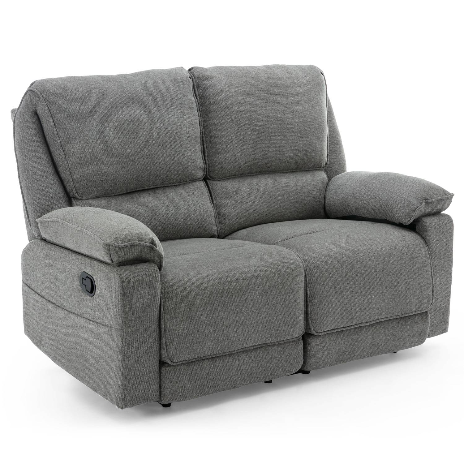 Furniture Online Sydney Manual Recliner 3 Seater Linen Sofa – Grey - Image 2
