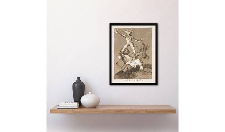 Francisco Goya Up And Down Pan Deception Allegory Framed Art Print - A3