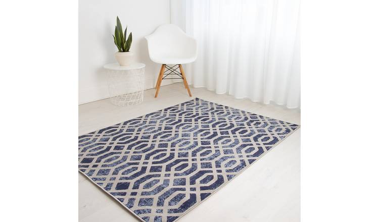 DS Living Bellagio Patterned Rug - Blue - 230x160cm