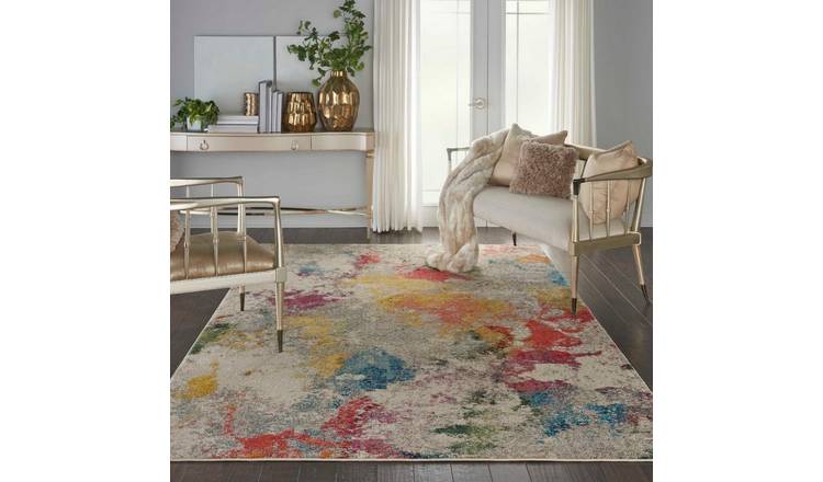 Mega Flooring Multi Modern Abstract Rug - 66 x 114cm