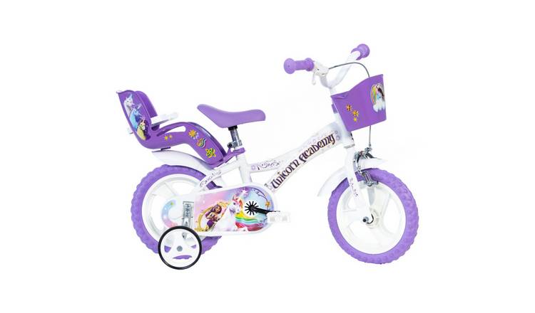 Dino Bikes Unicorn Academy 12" Kids Bike - Purple