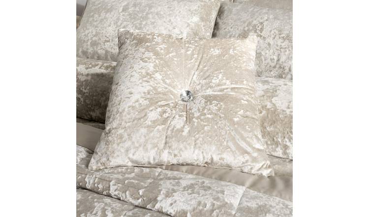 Catherine Lansfield Crushed Velvet Filled Cushion 45 x 45cm - Natural