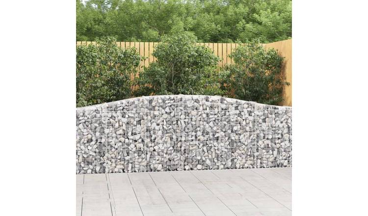 Walplus Galvanised Iron Gabion Basket - Silver 400 x 30 x 80/ - 100 cm
