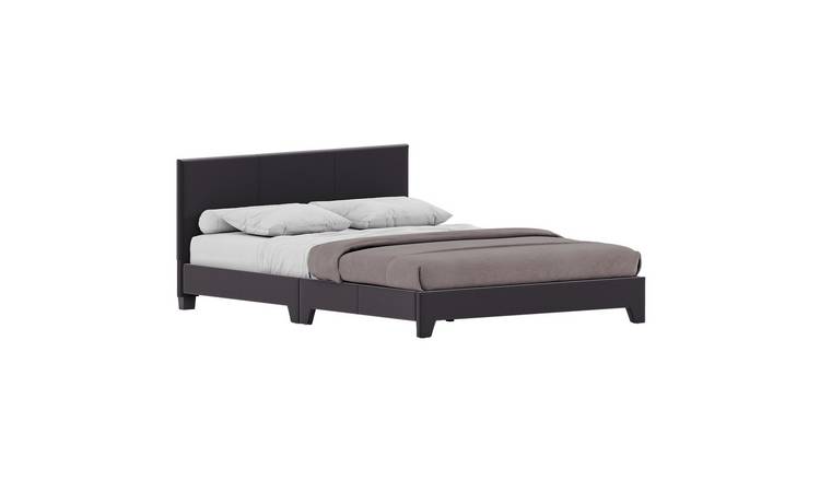 Vida Designs Victoria Linen King Size Bed With Foam Mattress - Dark Grey