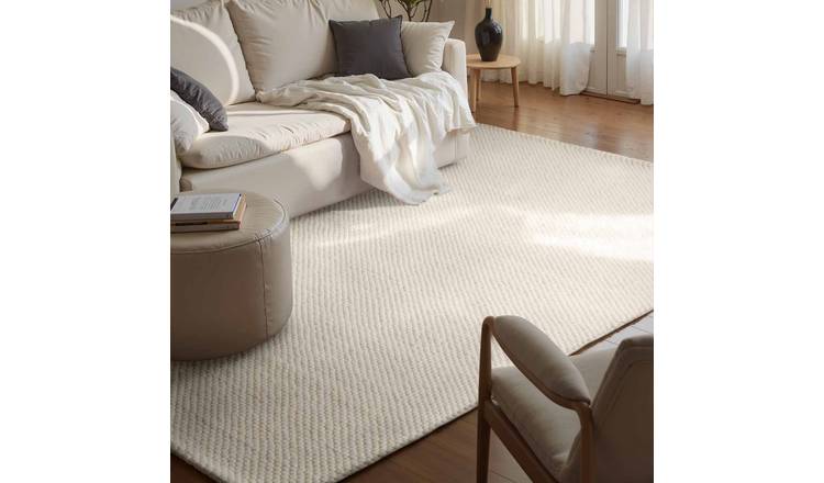 Hanse Home Cream Lyon Handwoven Wool Beans Rug - 160 x 230cm