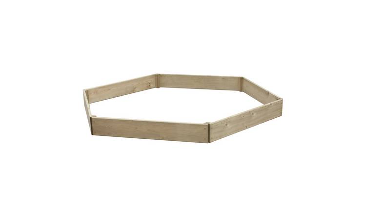 Greena Hexagonal Wooden Raised Bed 15 cm High, 90cm each side