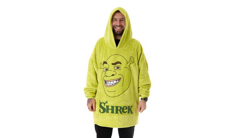 Shrek Character Face Adult Unisex Blanket Hoodie - Green