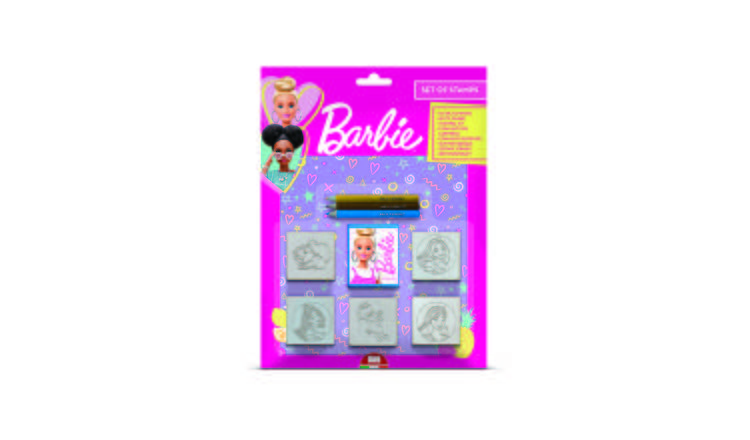 Barbie Blister Pack 5 Stamps – Kids Craft & Stationery Set