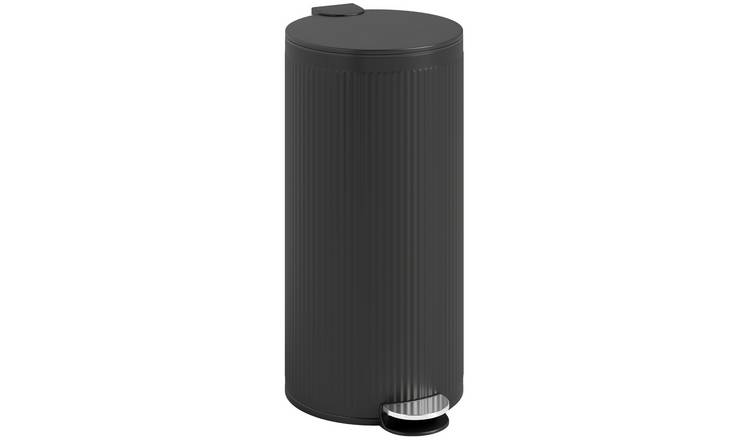 HOMCOM 30l Kitchen Bin with Soft Close and Stay Open Lid - Black