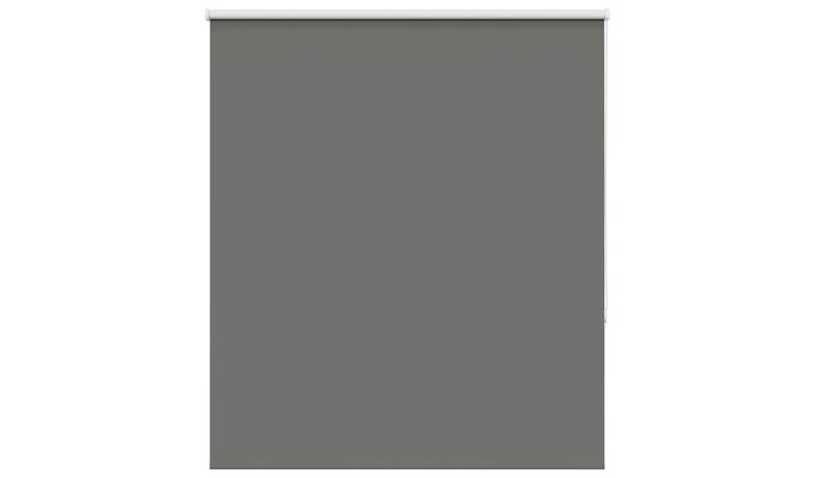 Walplus Polyester No-Drill Blackout Roller Blind - Grey - 120 x 175 cm