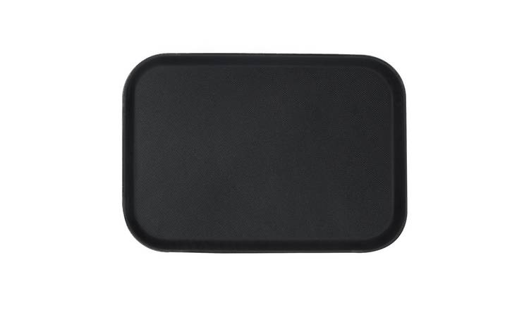 Argon Tableware 66 x 46cm Rectangle Non-Slip Serving Tray - Black