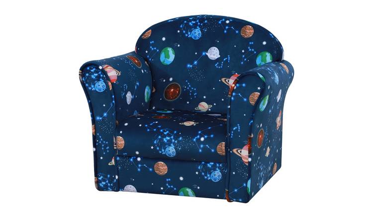 HOMCOM Single Seat Planet themed Kids Armchairs for Bedroom - Blue