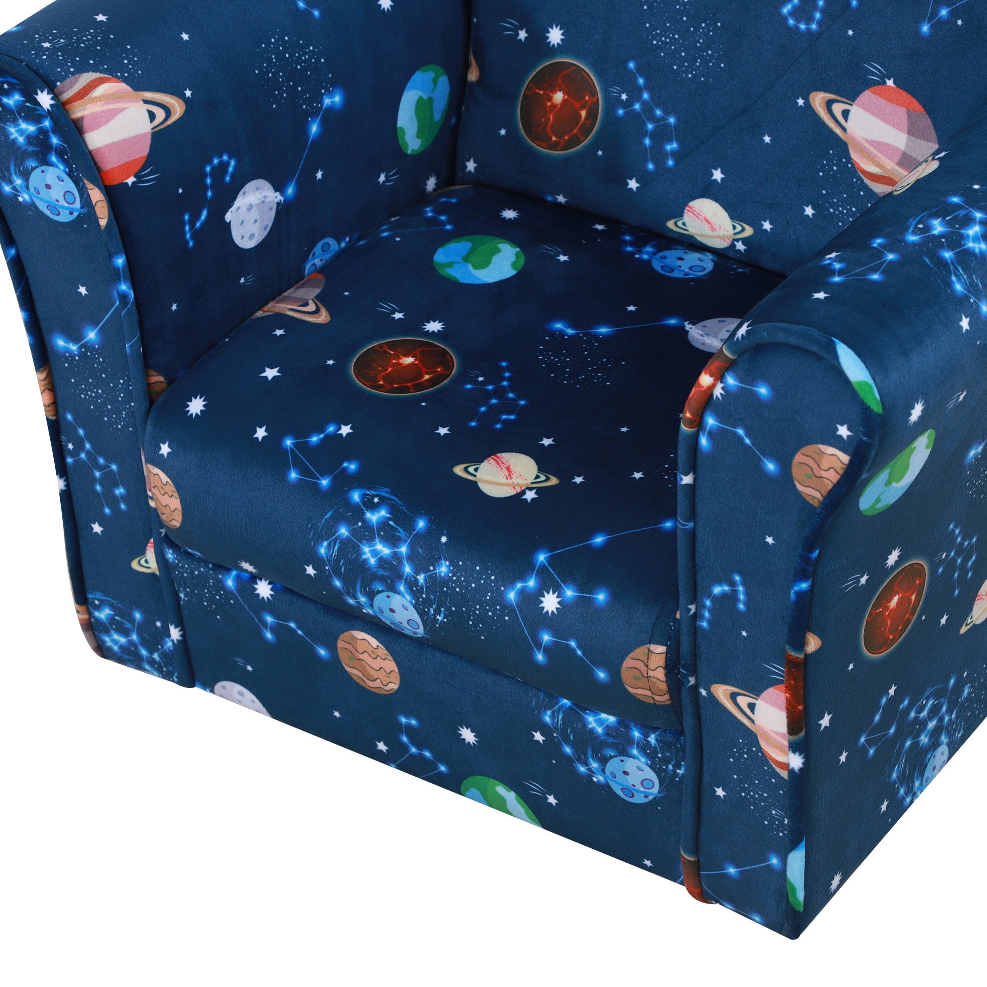 HOMCOM Single Seat Planet themed Kids Armchairs for Bedroom - Blue - Image 4