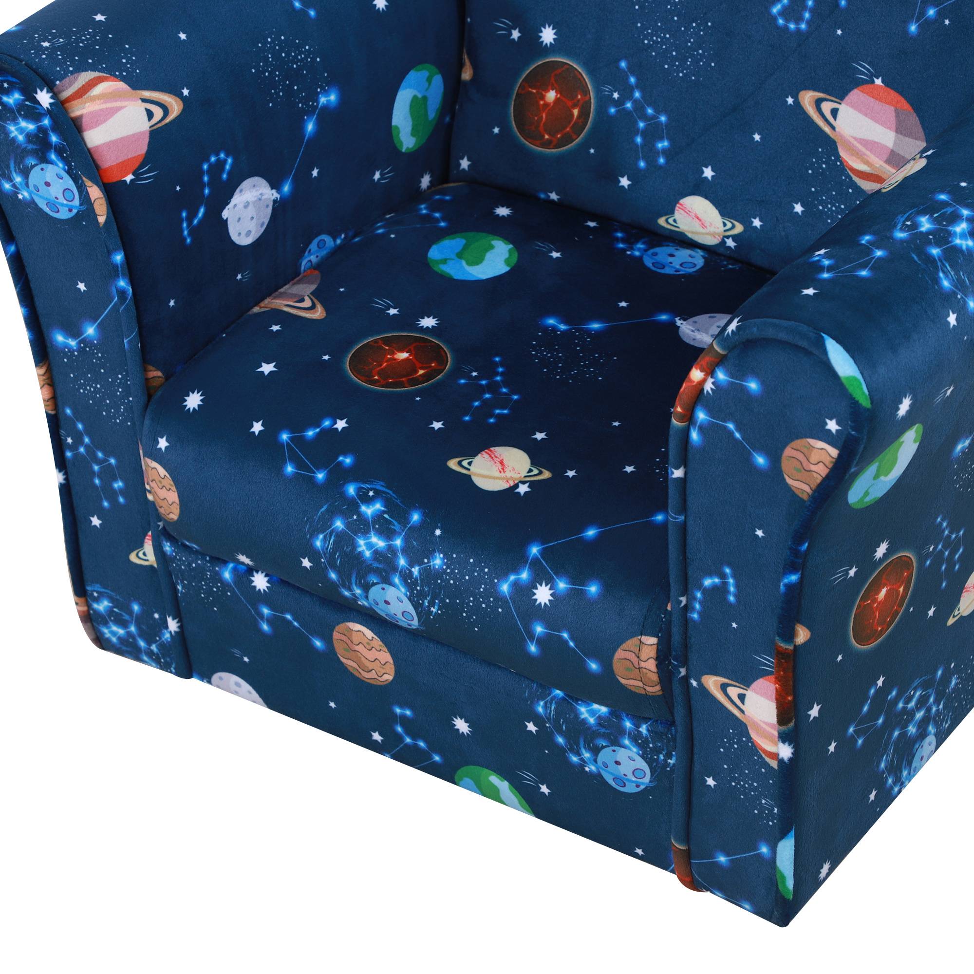 HOMCOM Single Seat Planet themed Kids Armchairs for Bedroom - Blue - Image 4