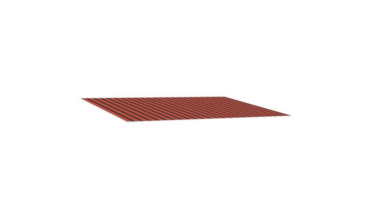 Walplus Polyester Awning Replacement Fabric - Orange and Brown - 400 x 350 cm