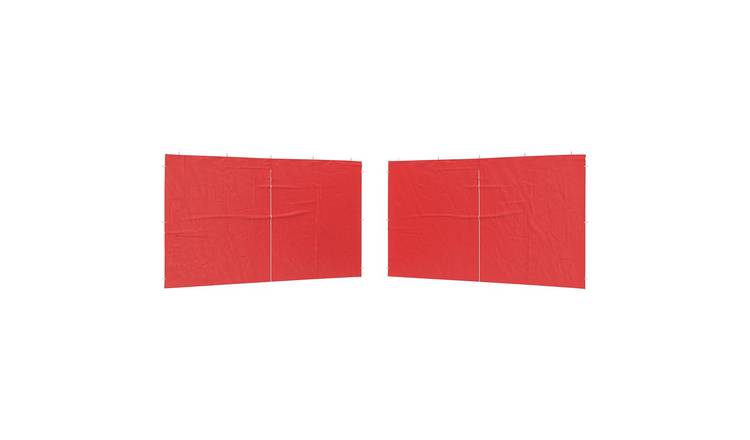Walplus 400 x 195 cm PE Replacement Party Tent Sidewalls 2pcs - Red