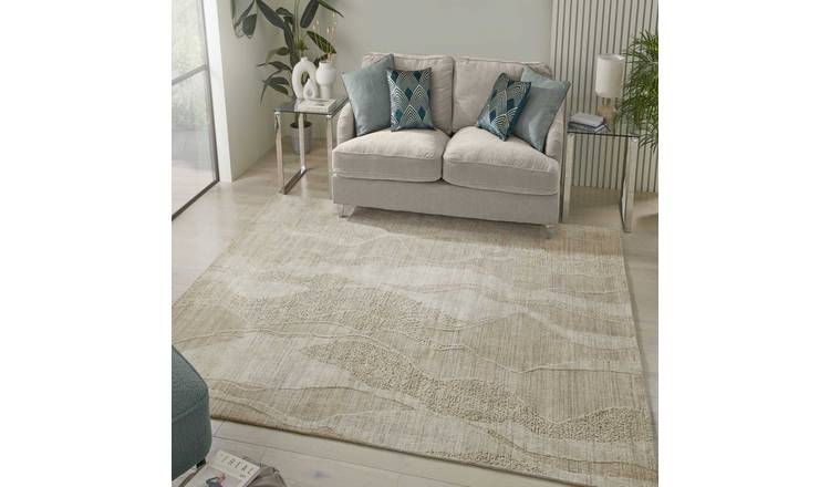 Mega Flooring Beige Modern Abstract Rug - 170 x 240cm