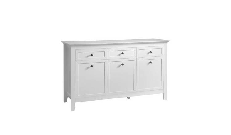 Noa & Nani Karlstad 3 Drawer Sideboard With 3 Cupboards - White